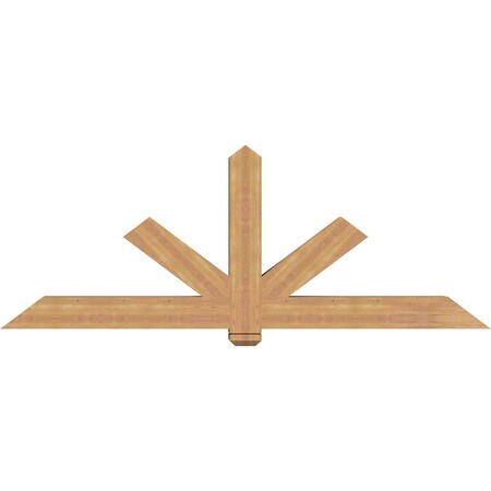 Ekena Millwork Kennewick Timber Gable Bracket, Western Red Cedar, 84"W x 31"H x 5 1/2"D x 5 1/2"F, 9/12 Pitch GBW084X31X0606KEN00SWR